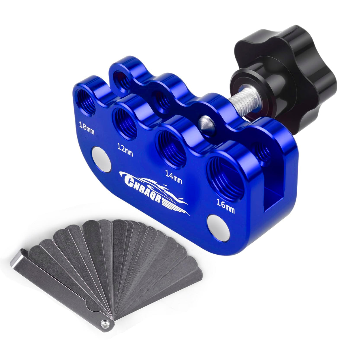 CNRAQR front view blue adapter showing universal fit and portability