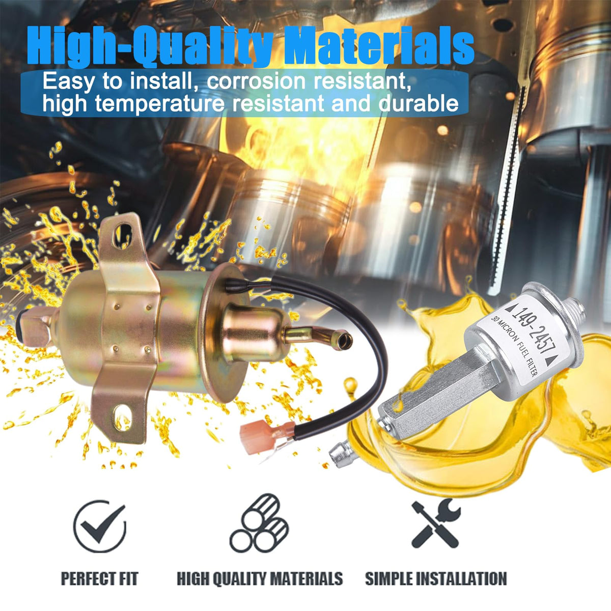 CNRAQR fuel pump installed in generator demonstrating restored performance
