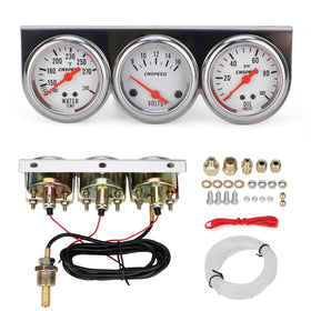 CNSPEED triple gauge mounted in a car dashboard, improving instrument visibility