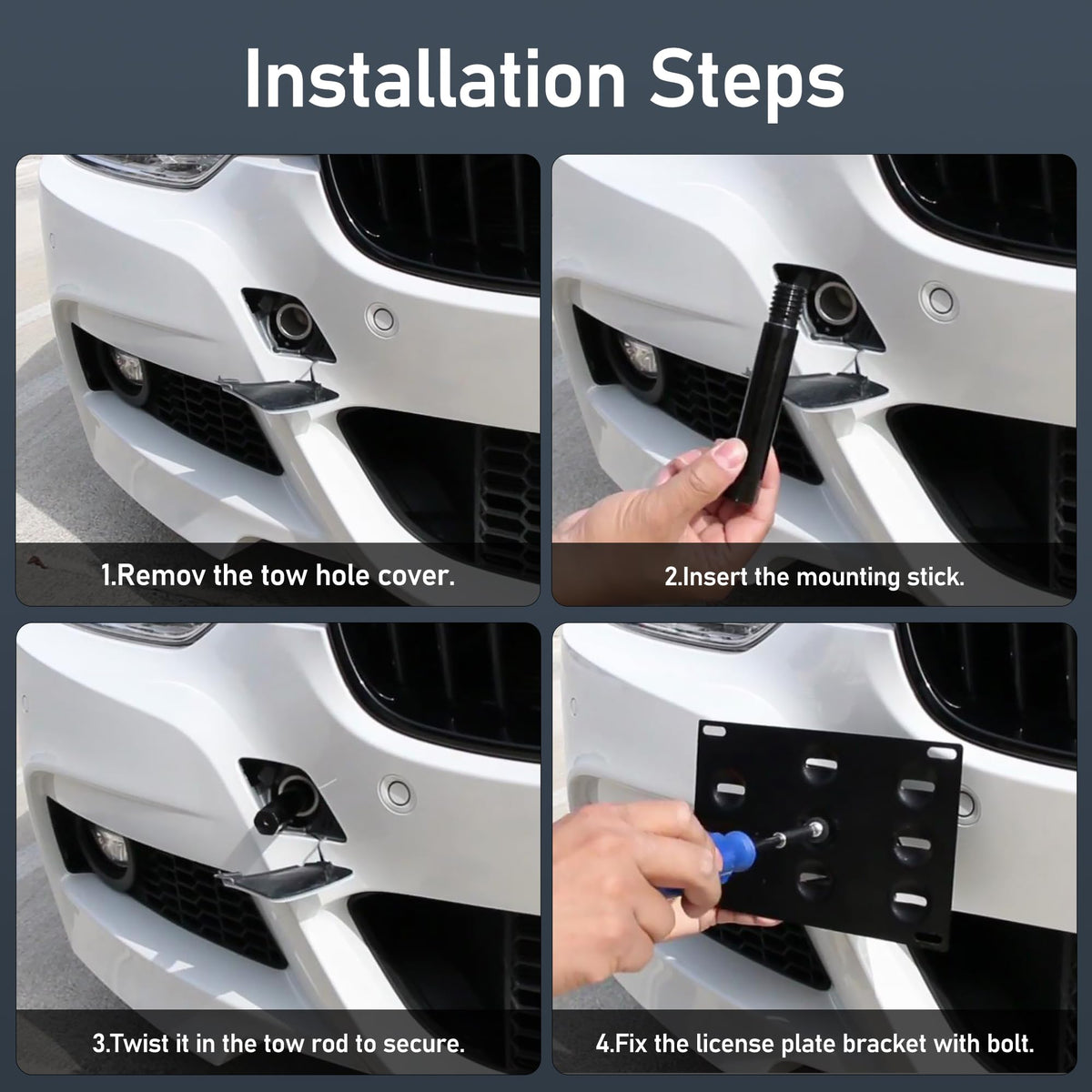 CNSPEED mounted on BMW bumper in use demonstrating preserved vents benefit