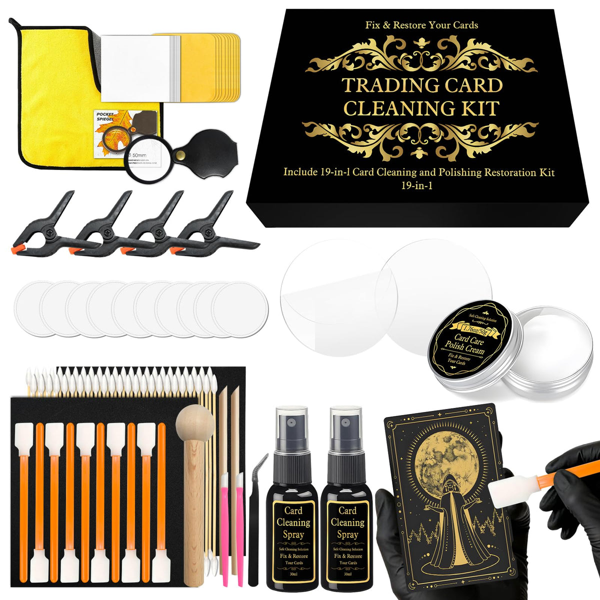 COARVXA full kit layout showing all 272 pieces for complete card care