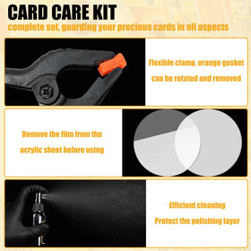 COARVXA card sleeves and small plastic box offering organized storage protection