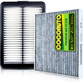 COCOAUTO front packaging showing both cabin and engine filters improving maintenance convenience