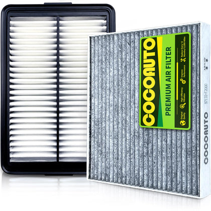 COCOAUTO front packaging showing both cabin and engine filters improving maintenance convenience