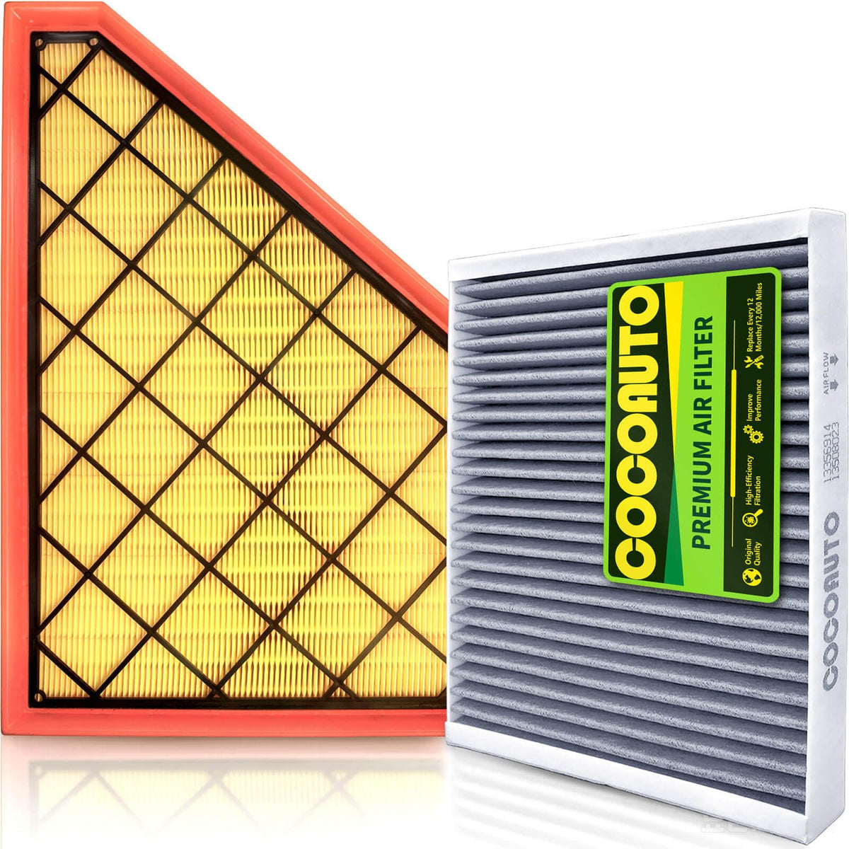COCOAUTO front packaging showing both filters and kit benefits