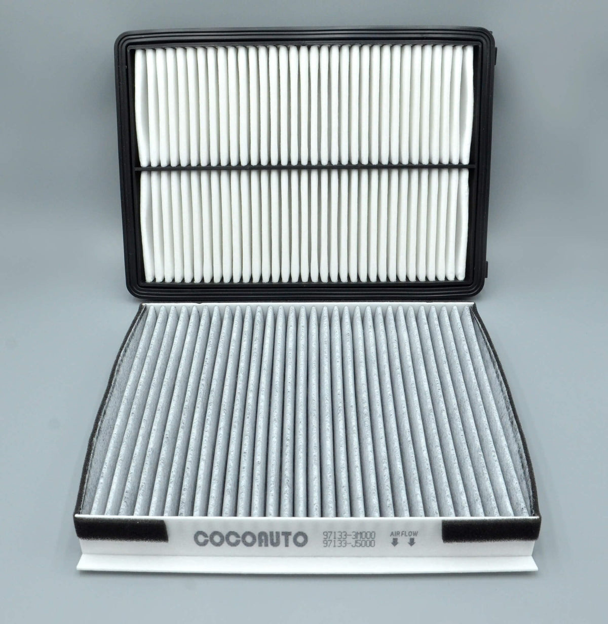 COCOAUTO filters next to tape measure showing correct Telluride fit