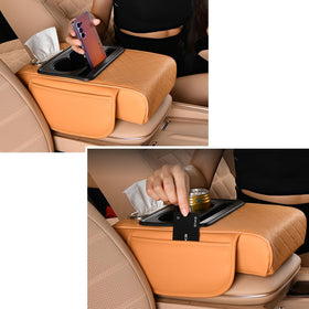 Coficoi installed in sedan interior showing tidy console and comfortable armrest experience