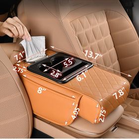 Coficoi side storage pocket open with phone and keys showing easy-access organization