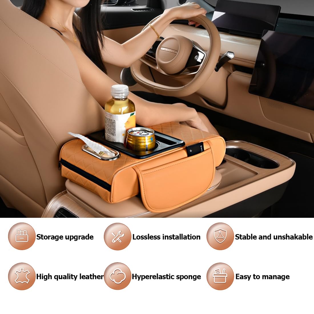 Coficoi size comparison on armrest showing scale and fit guidance for buyers