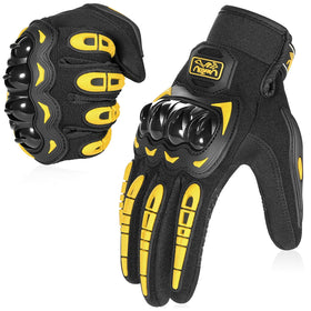 COFIT front view of yellow glove showing overall fit and style for confident riding