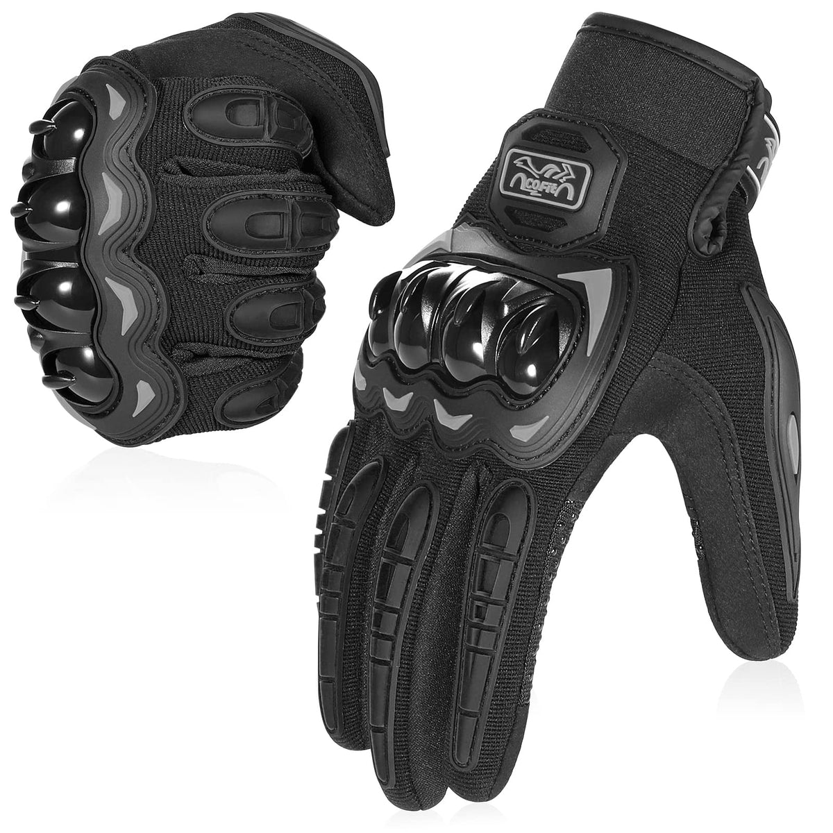 COFIT front view black gloves showing full coverage and fit benefit