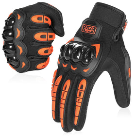 COFIT gloves front view in orange showing full fit and visibility benefit