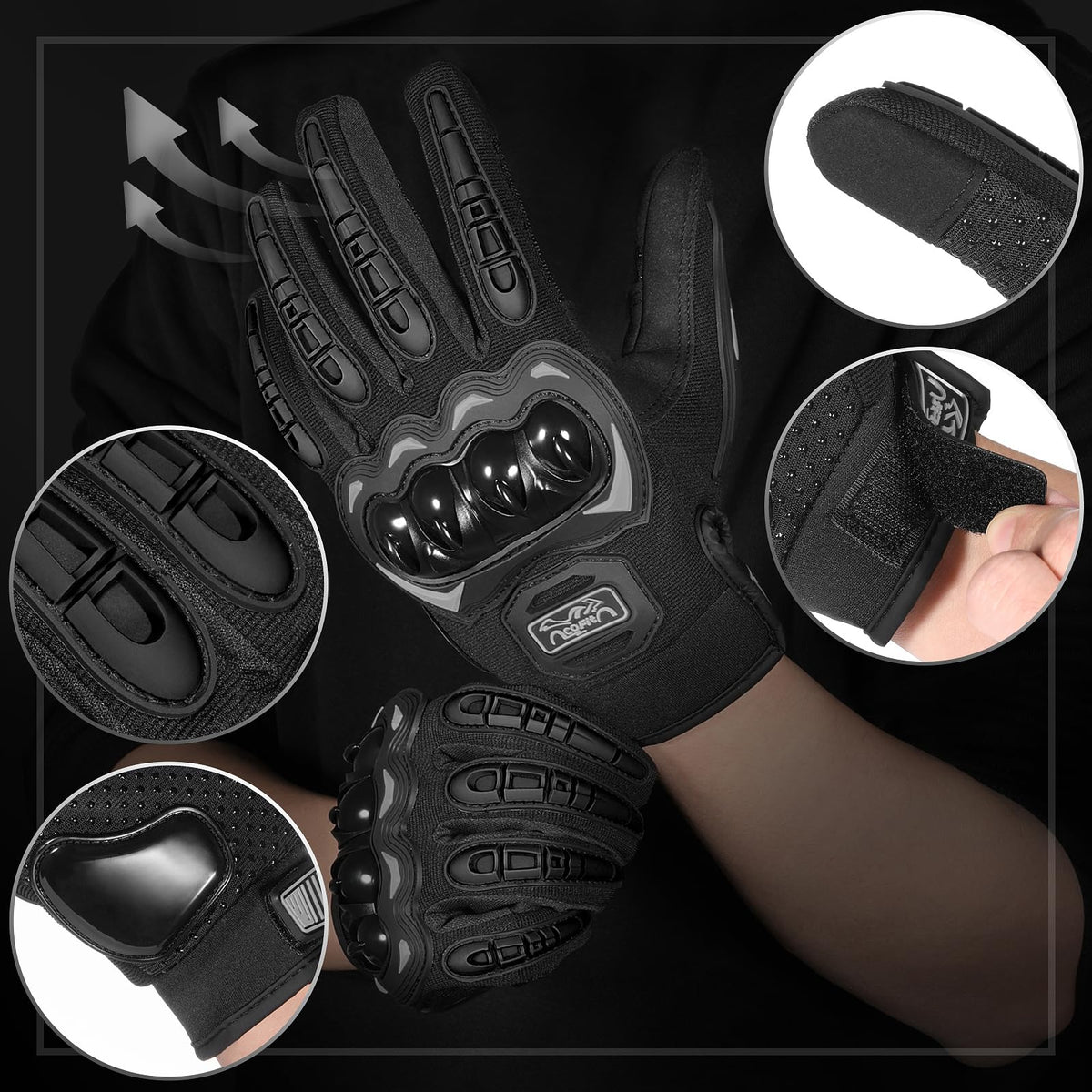 COFIT gloves close-up of hard PVC knuckles for impact protection
