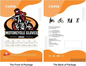 COFIT gloves worn by rider on motorcycle showing real-world use