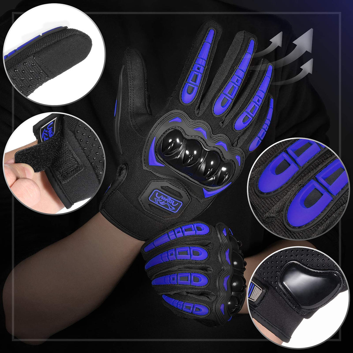 COFIT palm close-up with silicone gel dots enhancing grip on handlebars