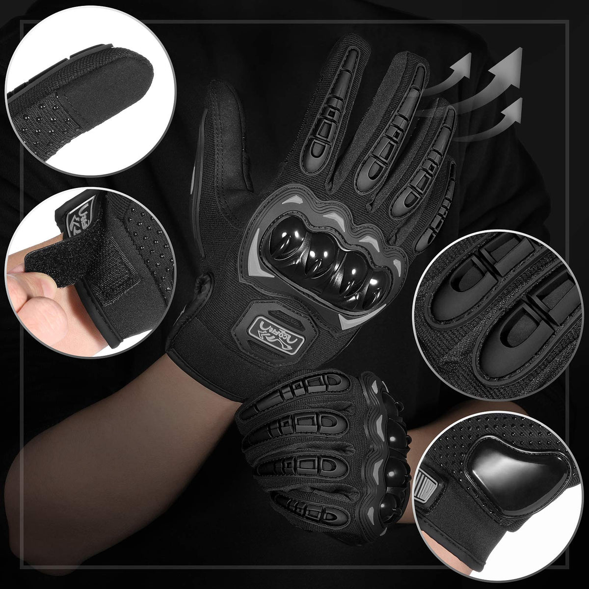 COFIT palm close-up with silicone dots improving handlebar grip