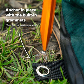 Coghlan's alligator clip securing garbage bag for no-slip convenience