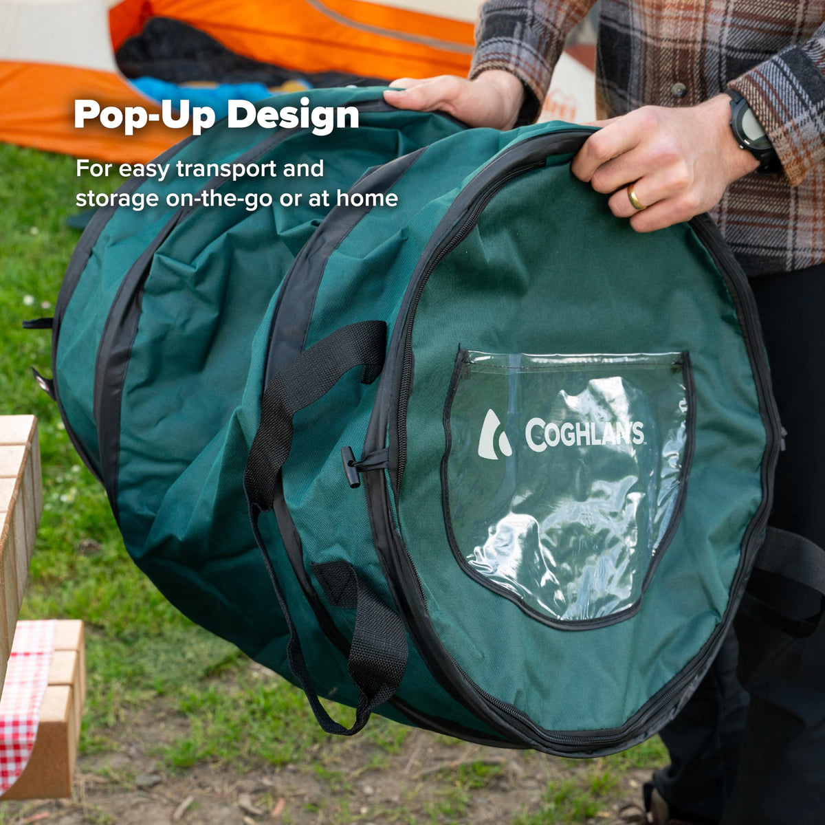 Coghlan's 600D polyester close-up proving rugged outdoor durability