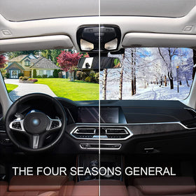 Coikll sunshade in parked lifestyle scene showing shade use and heat reduction benefit