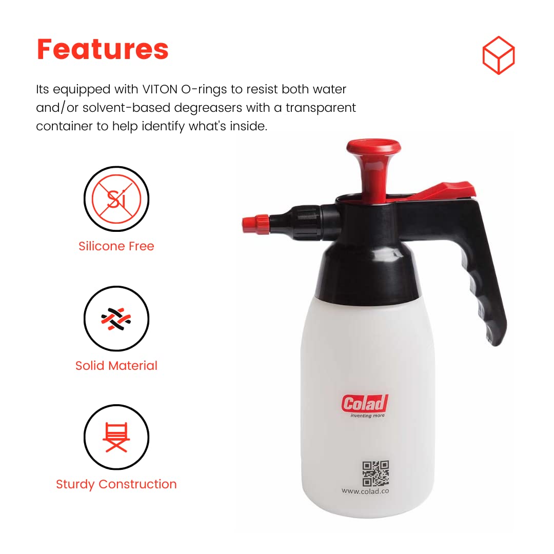 Colad close-up of adjustable nozzle highlighting precise spray control benefit