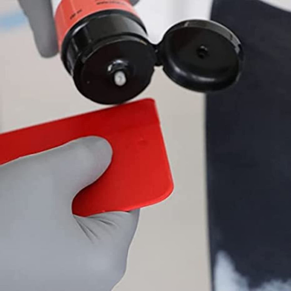 Colad inventing more fine putty texture close-up showing smooth, sandable surface