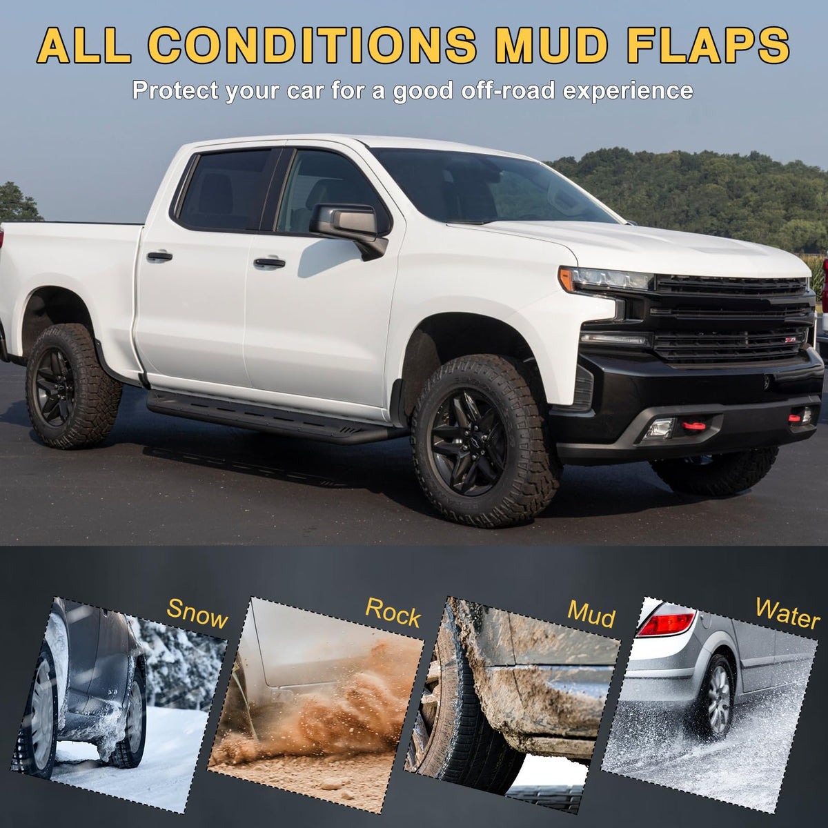 Coldairsoap installed on Silverado in road setting enhancing truck styling
