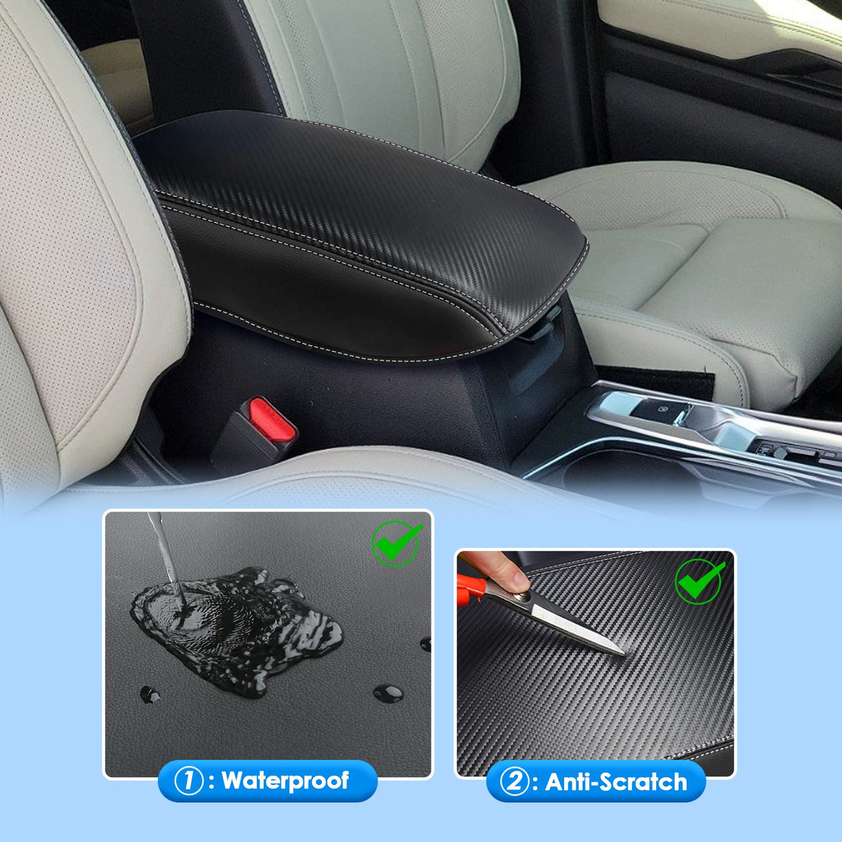 Coleya cover repelling water droplets highlighting waterproof benefit