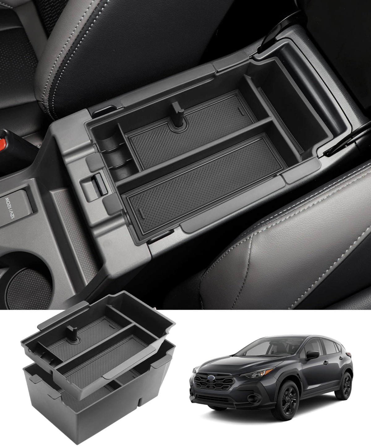 Coleya front view of organizer showing clean fit and quick installation benefit