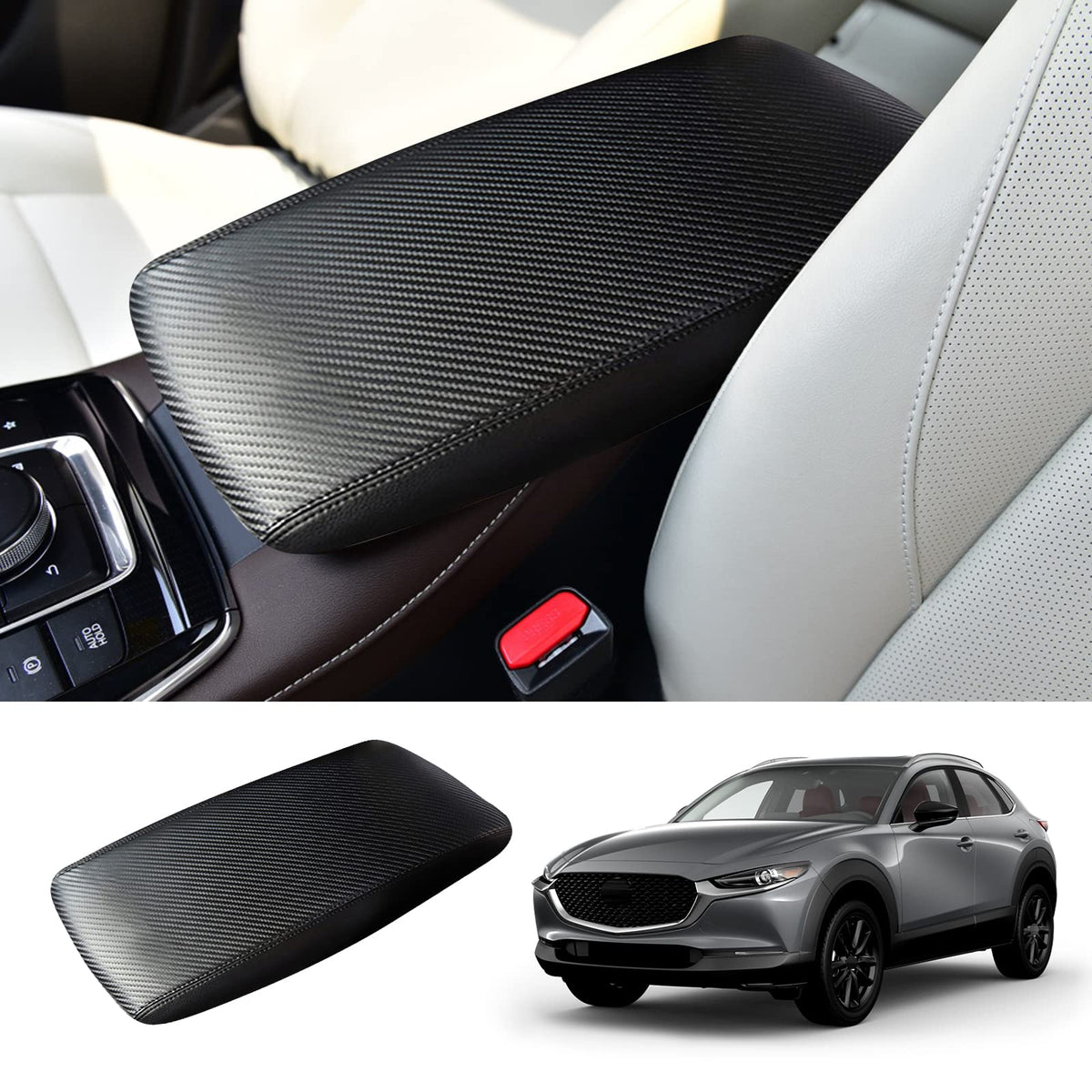 Coleya front view of console cover showing precise fit and sleek look