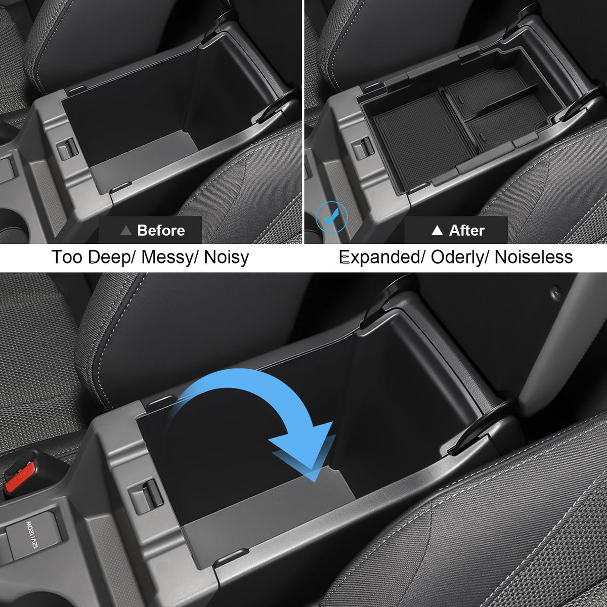 Coleya installed in Crosstrek lifestyle scene improving cabin organization