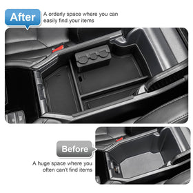Coleya lifestyle car interior shot showing tidy center console and easy reach