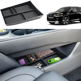 Coleya front view installed in Rogue lower console showing neat fit and quick access