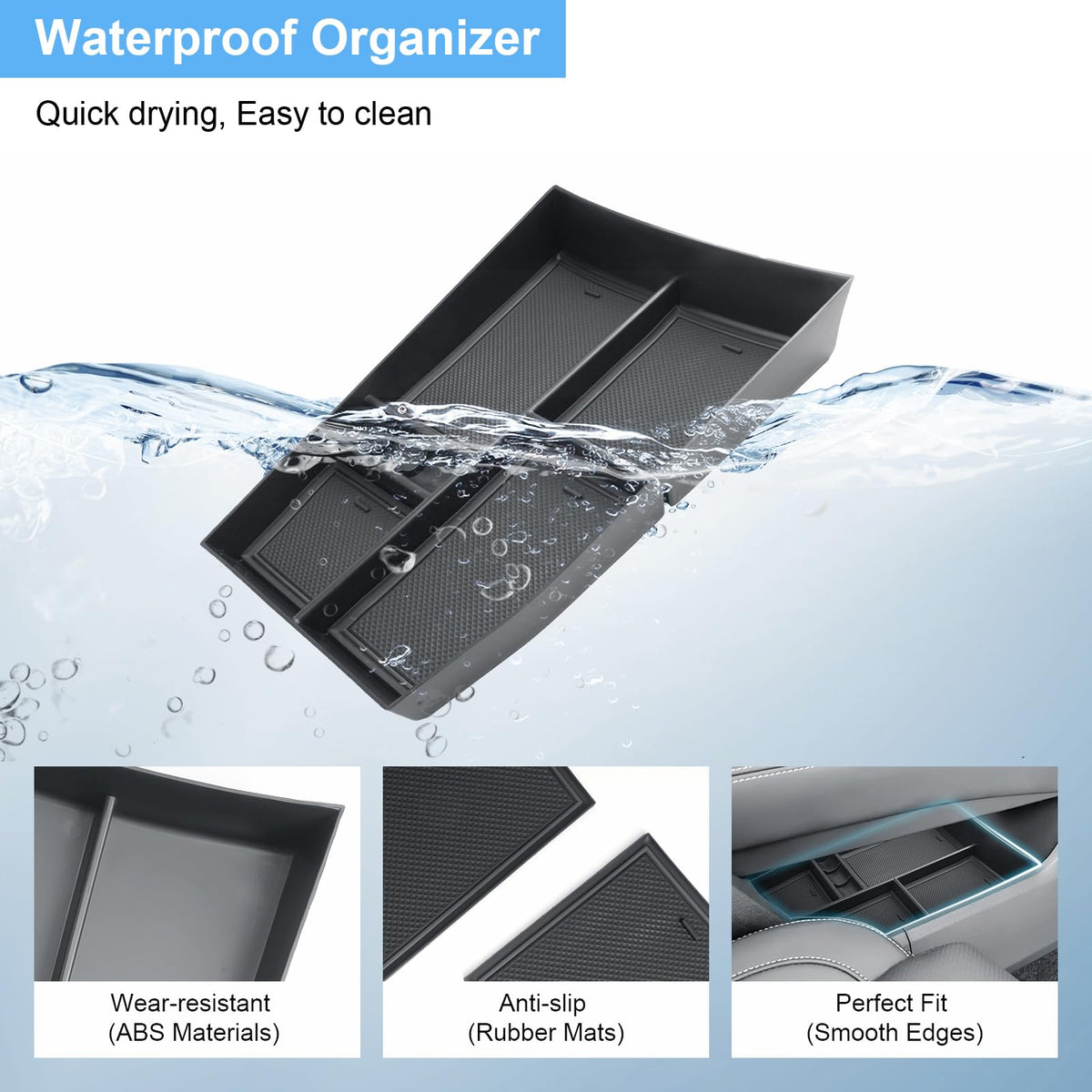 Coleya anti-slip rubber liner detail reducing rattles and protecting items