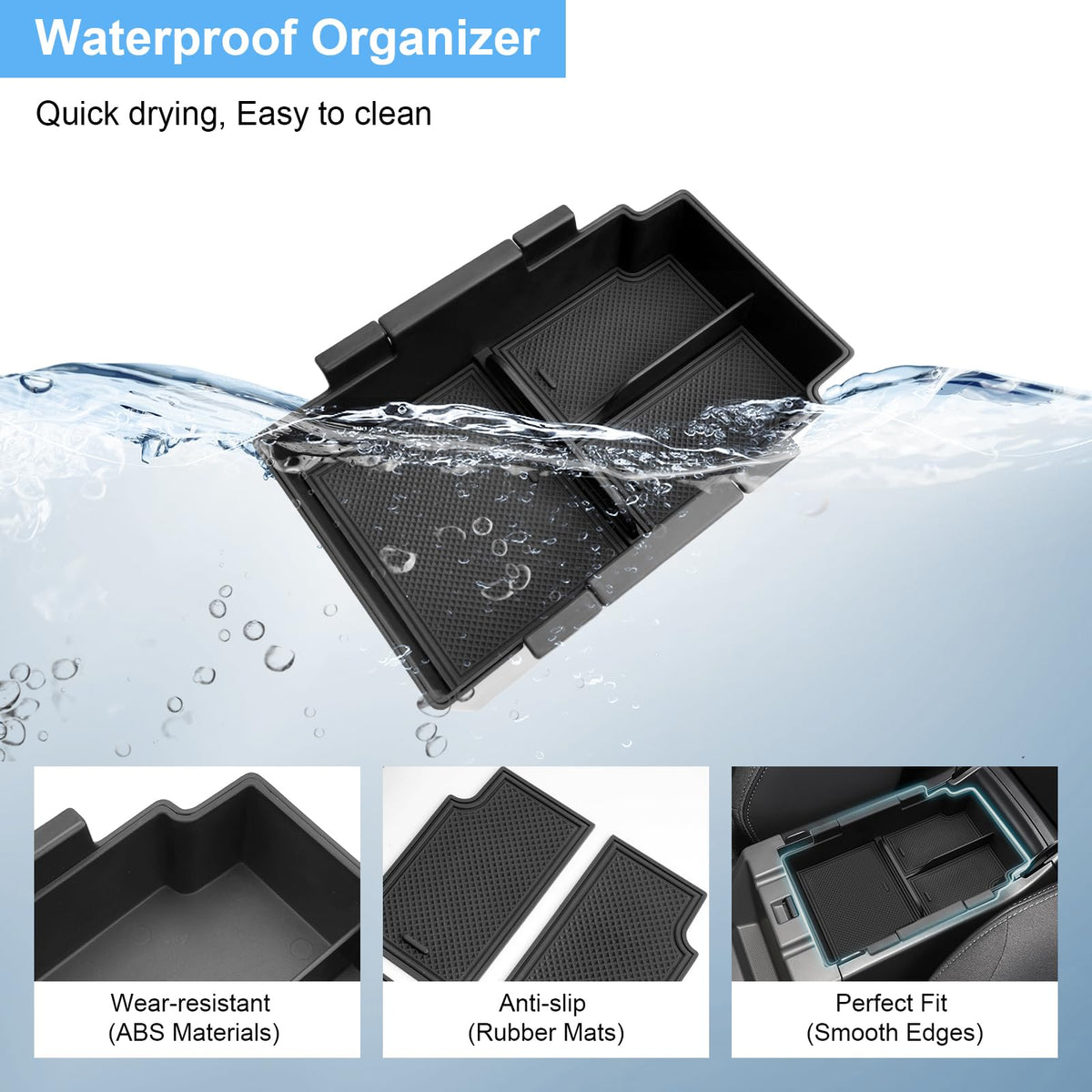 Coleya rubber mats texture reducing rattles and protecting stored items