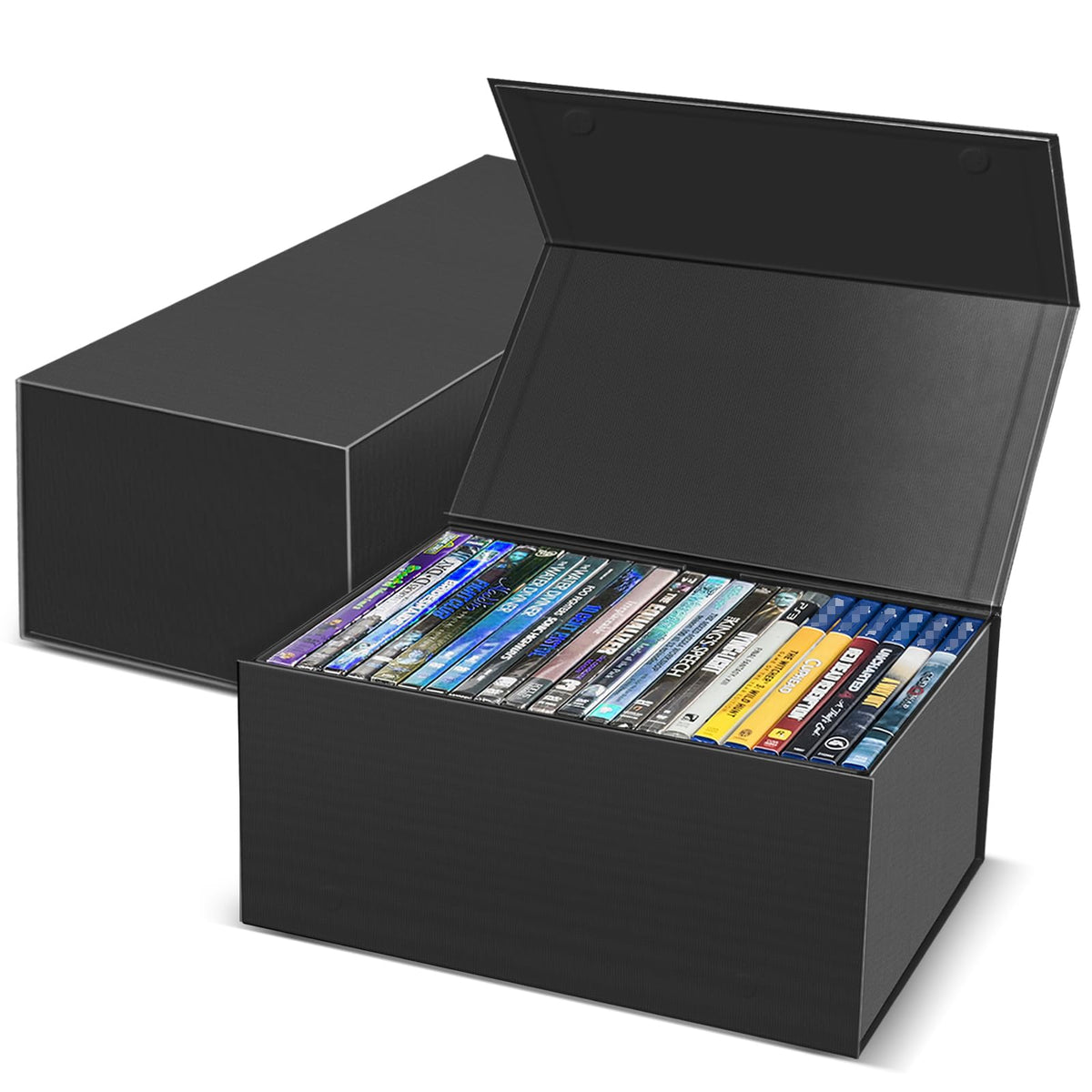 collecthall front view packaged showing tidy storage and elegant black finish
