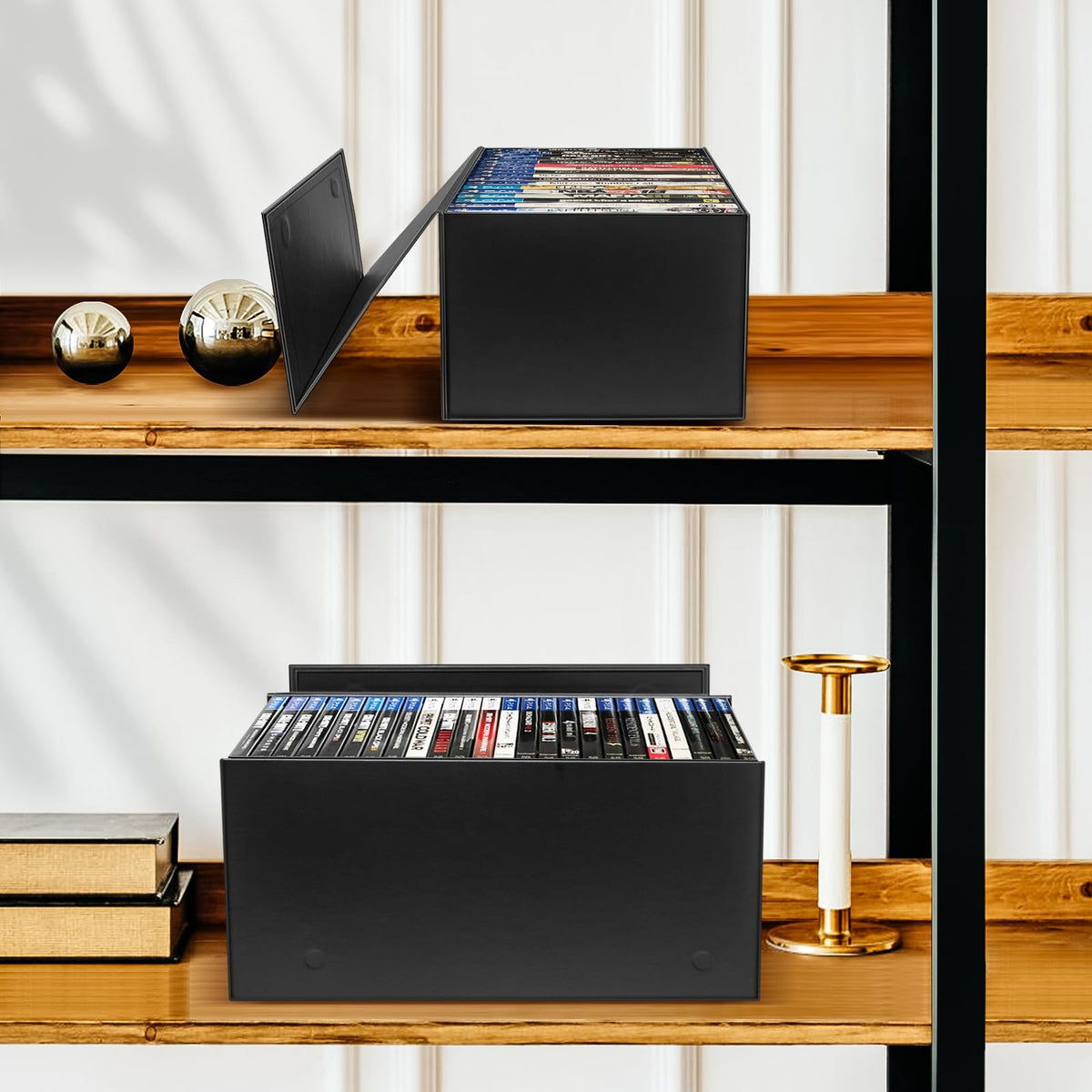 collecthall scale comparison with bluray cases showing capacity and fit