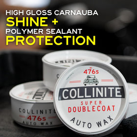 Collinite 9 fl oz jar held by hands showing portable size and convenient use