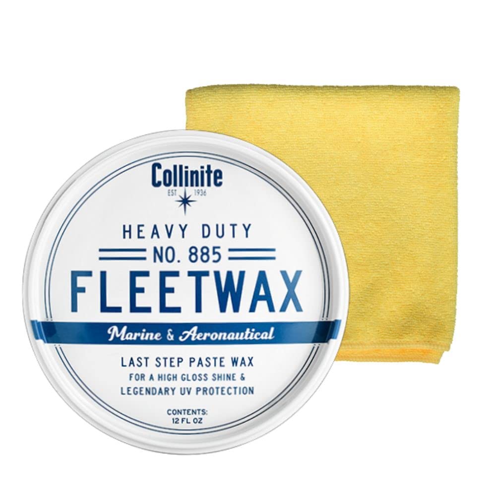 collinite 885 front can and towel showing kit and easy application benefit