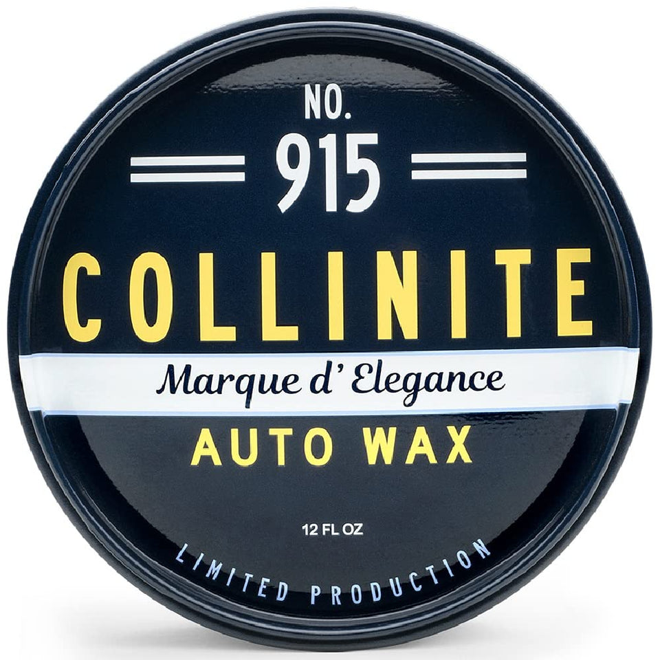 Collinite 915 jar front view showing branding and premium packaging benefit