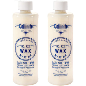 Collinite 925 front view of two-pack bottles showing durable marine wax