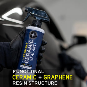COLLINITE spray nozzle applying sealant close-up demonstrating easy spray-and-wipe use