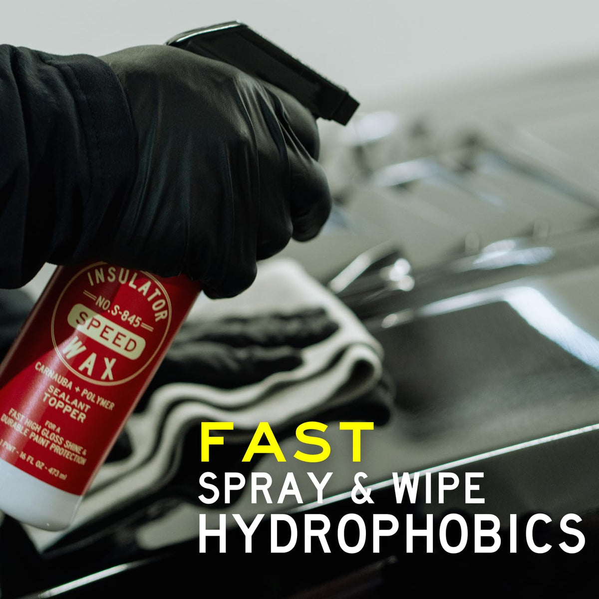 Collinite S-845 water beading on hood showing hydrophobic protection benefit
