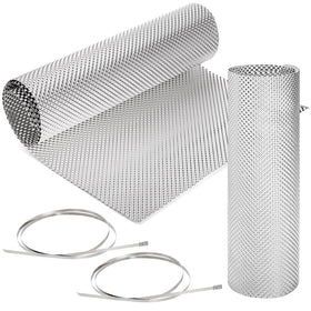 Coloch front view of 15x39 inch heat shield showing size and finish benefits