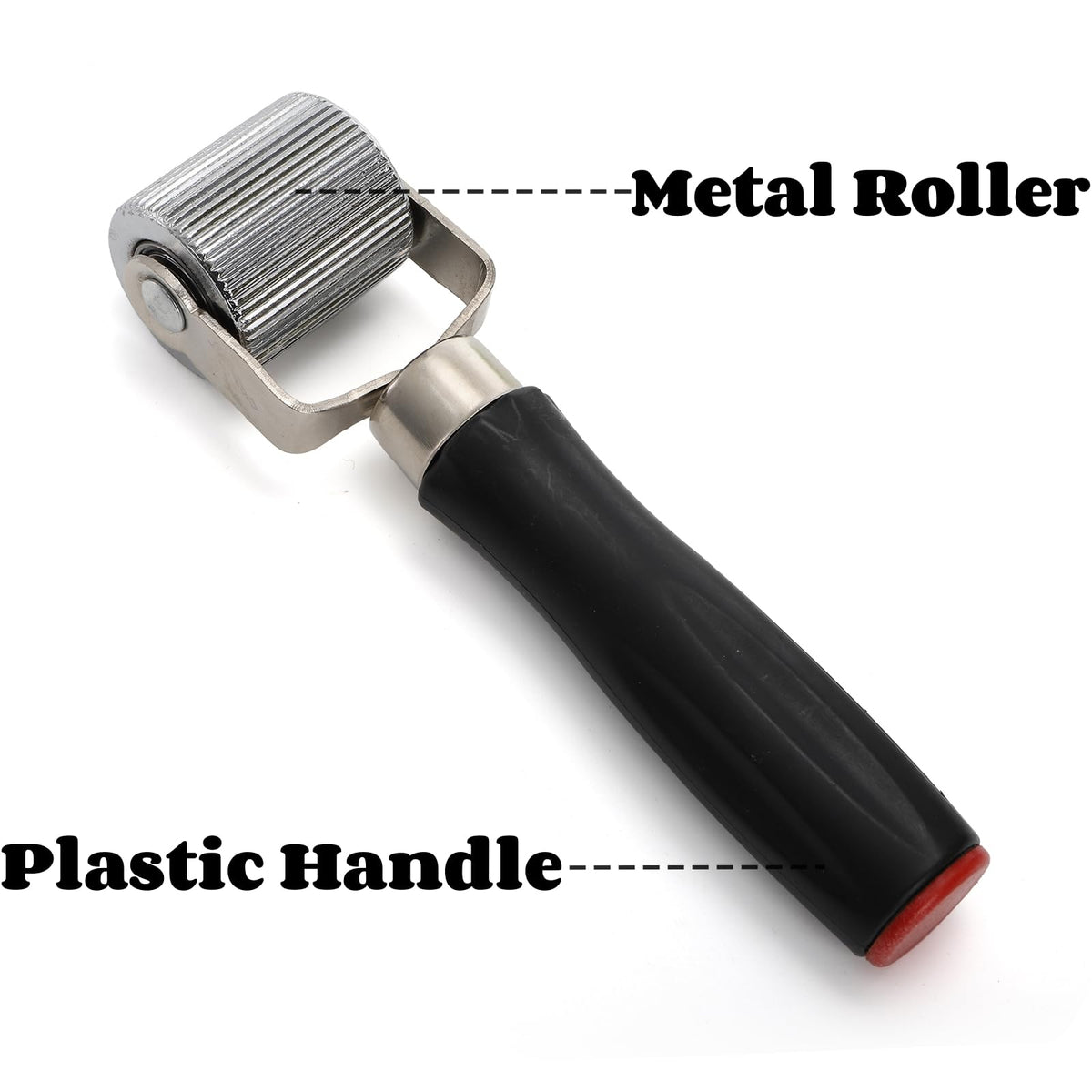 Coloch roller pressing sound deadener on car door for faster, bubble-free application