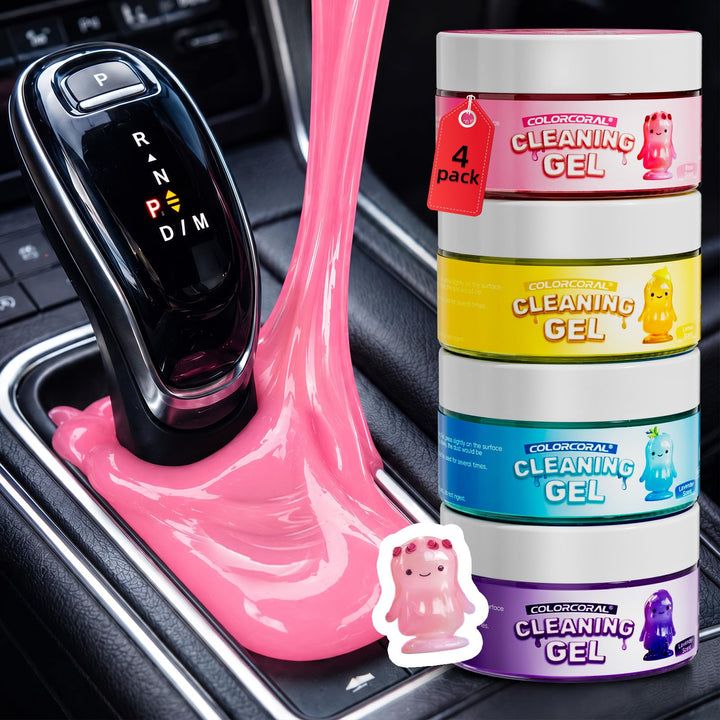 ColorCoral front packaging showing four scented putty jars and benefits
