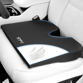 ComfiLife front view of wedge cushion showing improved driving posture and comfort