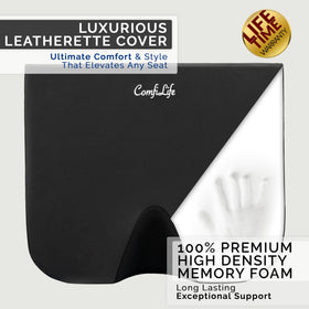 ComfiLife leatherette cover detail showing easy-clean surface and durable look
