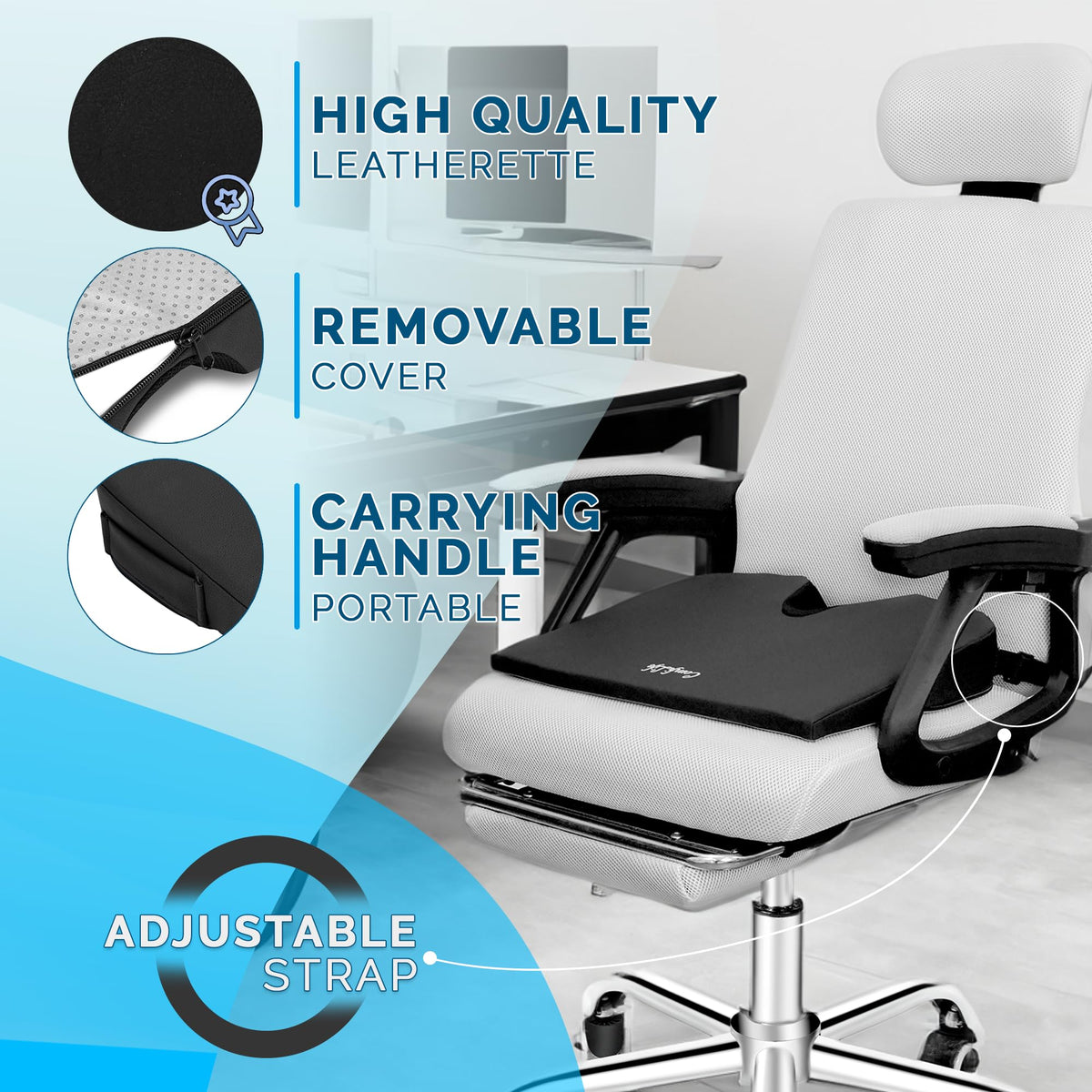 ComfiLife used in a truck seat lifestyle shot delivering long-drive comfort