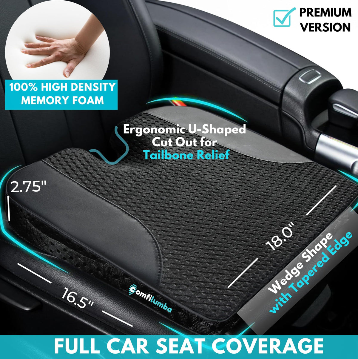 ComfiLumba used on office chair and wheelchair showing versatile support