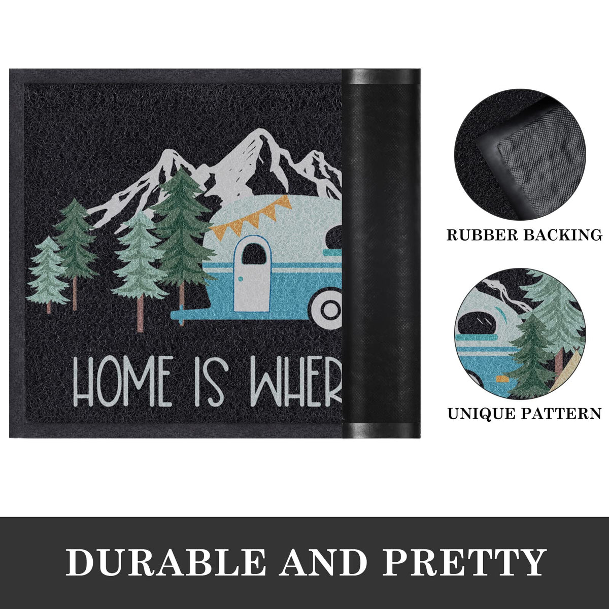 comfoyar underside non-slip backing detail ensuring the mat stays put on dry floors